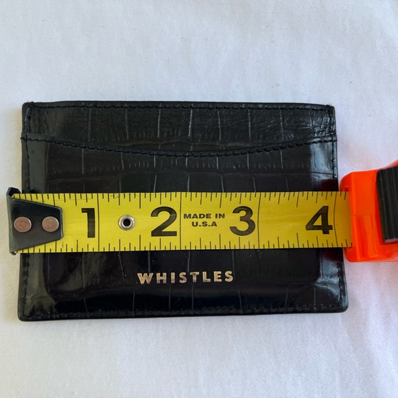 Whistles - Card Wallet - Black Croc - Card Case - ID & Credit Card Holder - Picture 6 of 7